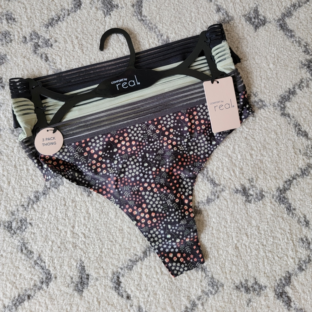 Women's 3 pack thong underwear set size S nordstrom